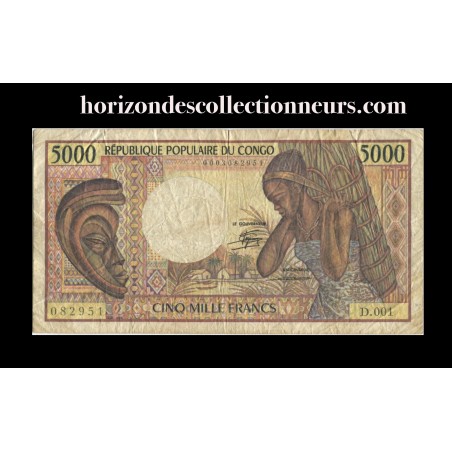 5000 Francs Congo (1984) P.6