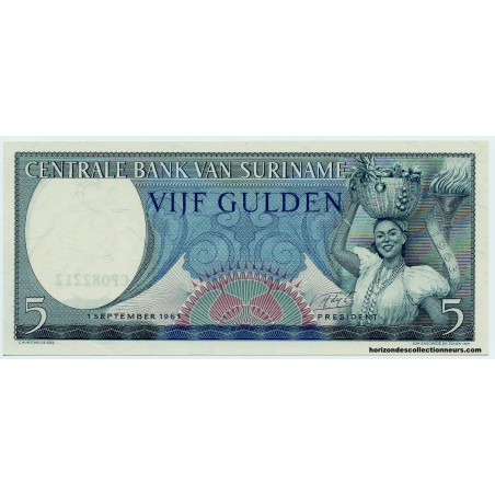 5 Gulden SURINAM 1963 P.120b NEUF