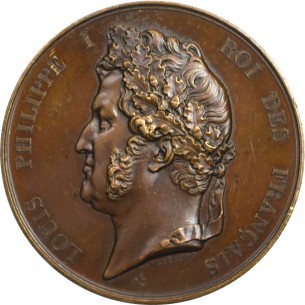 LOUIS-PHILIPPE Ier, Médaille Première pierre du pont-canal d’Agen, 1839 Paris