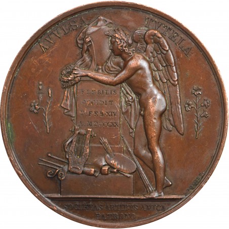 Médaille LOUIS XVIII Société des arts, Mort du Duc de Berry