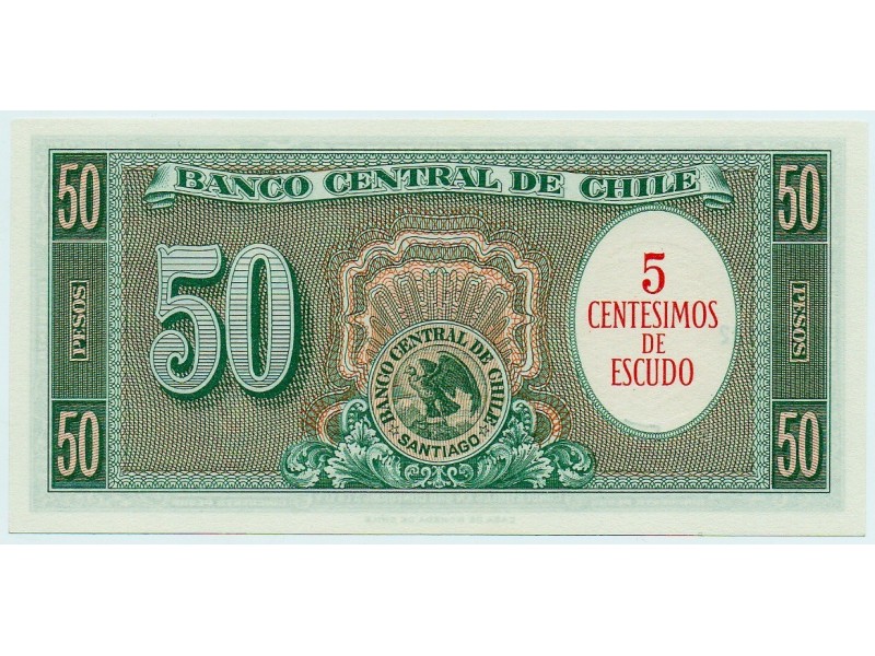 5 Centesimos CHILI 1960 P.126b NEUF