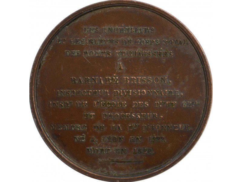 BARNABÉ BRISSON Médaille, Ingénieur des ponts...