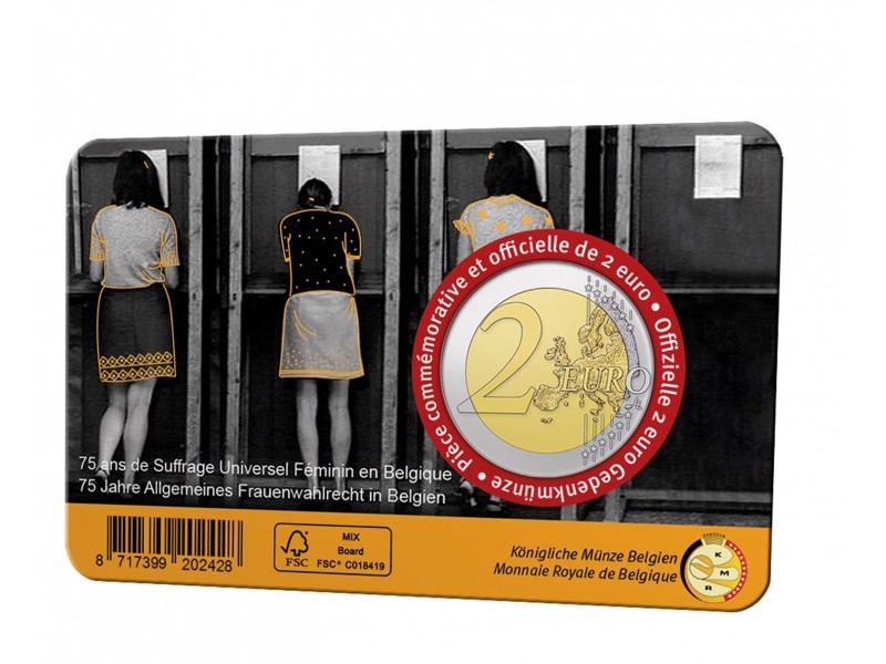 2 Euros BELGIQUE 2023 Suffrage Universelle Féminin