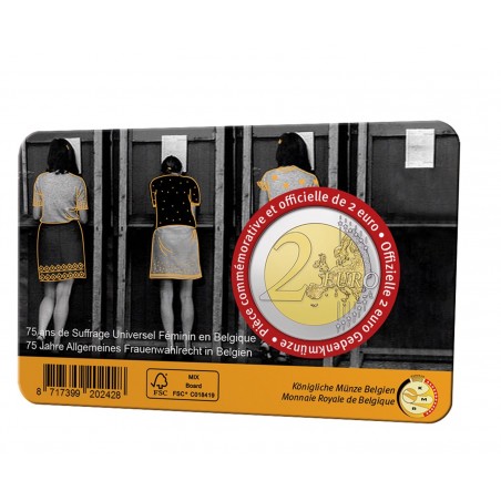 2 Euros BELGIQUE 2023 Suffrage Universelle Féminin