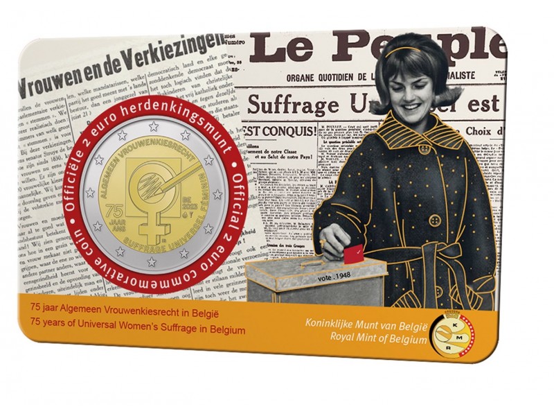 2 Euros BELGIQUE 2023 Suffrage Universelle Féminin