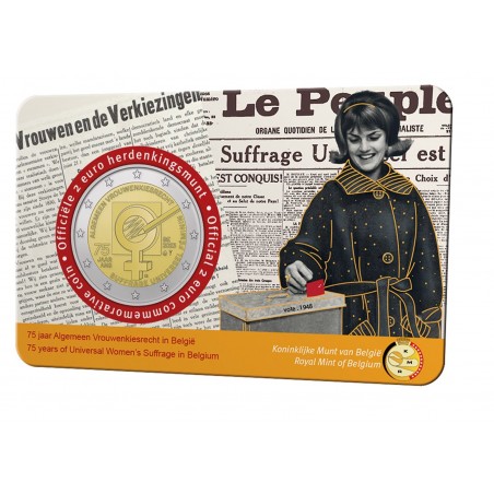 2 Euros BELGIQUE 2023 Suffrage Universelle Féminin