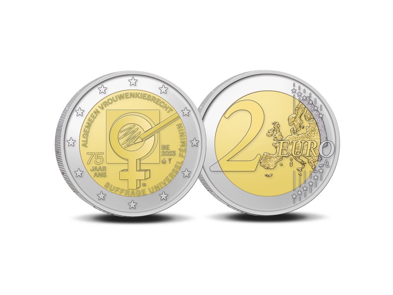 2 Euros BELGIQUE 2023 Suffrage Universelle Féminin