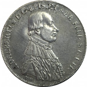 ALLEMAGNE 1/2 Thaler Fulda Adalbert III Von Harstall 1796