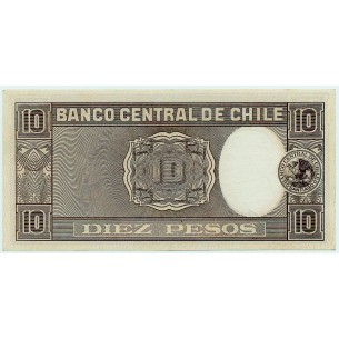 10 Pesos -1 Condor CHILI 1958 P.120 TB 2
