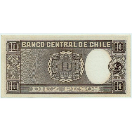 10 Pesos -1 Condor CHILI 1958 P.120 TB