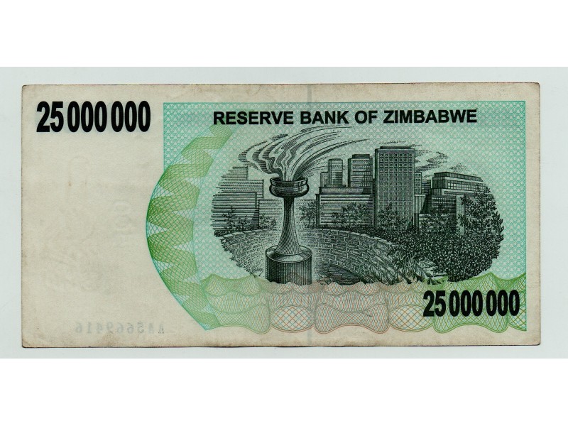 25 Millions Dollars ZIMBABWE 2008 P.56 NEUF