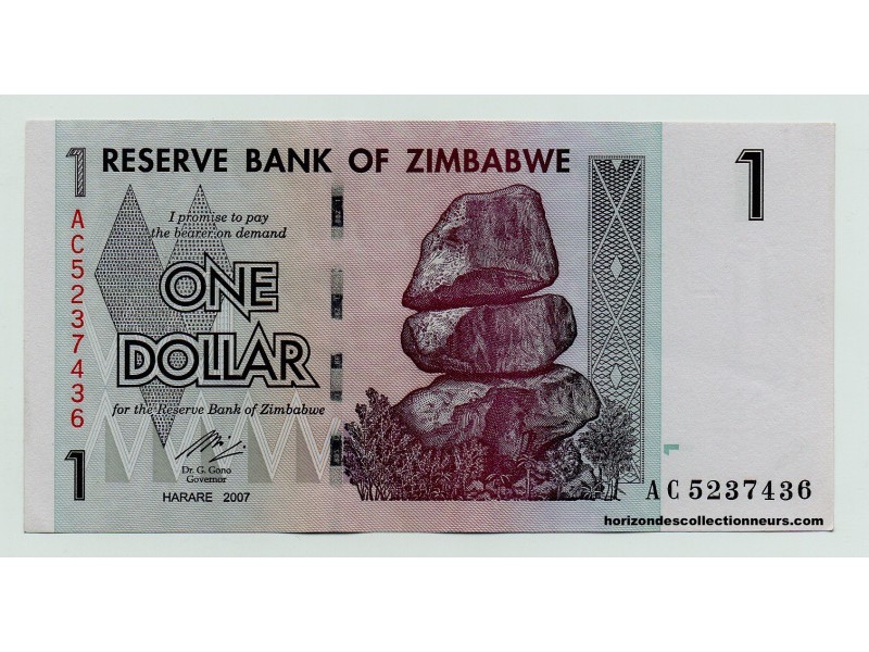 1 Dollar ZIMBABWE 2007 P.65 NEUF