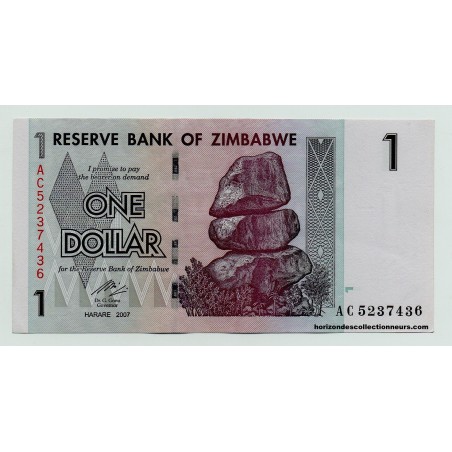 1 Dollar ZIMBABWE 2007 P.65 NEUF