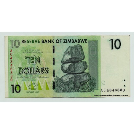 10 Dollars ZIMBABWE 2007 P.67 SPL