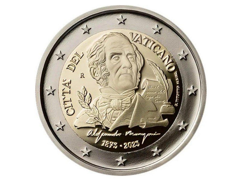 2 Euros Vatican 2023 Mort d'Alessandro Manzoni -horizondescollectionneurs.com