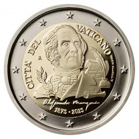 2 Euros Vatican 2023 Mort d'Alessandro Manzoni -horizondescollectionneurs.com