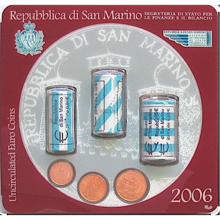 Série 1ct, 2ct, 5ct, Saint-Marin 2006