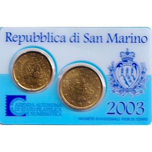 BU Coincard Saint-Marin - 20 et 50 cents 2003 2