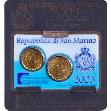 BU Coincard Saint-Marin - 20 et 50 cents 2003