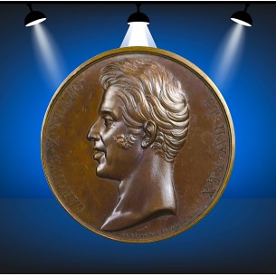 Médaille CHARLES X Première pierre du pont du duc de Bordeaux