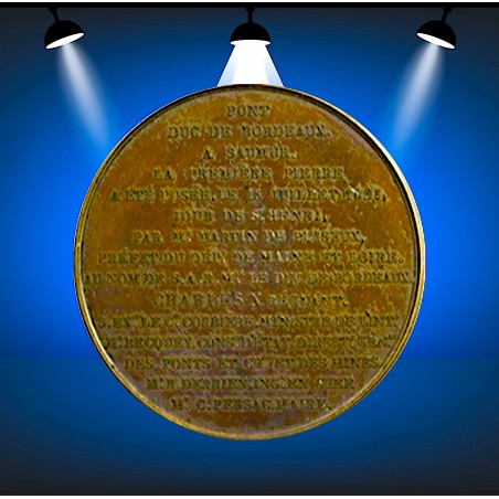 Médaille CHARLES X Première pierre du pont du Duc de Bordeaux
