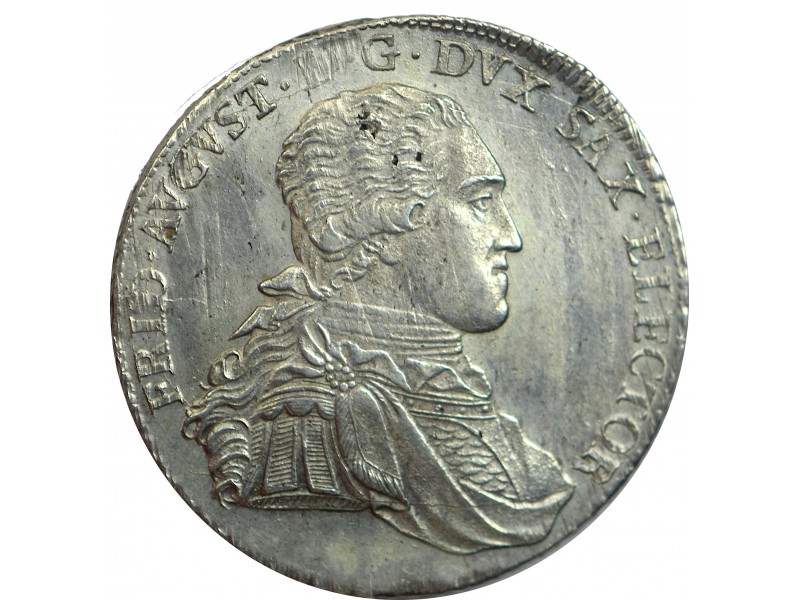 ALLEMAGNE - Royaume saxe, 1 Thaler Frédéric-August III 1796