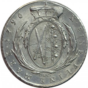 ALLEMAGNE - Royaume saxe, 1 Thaler Frédéric-August III 1796 2