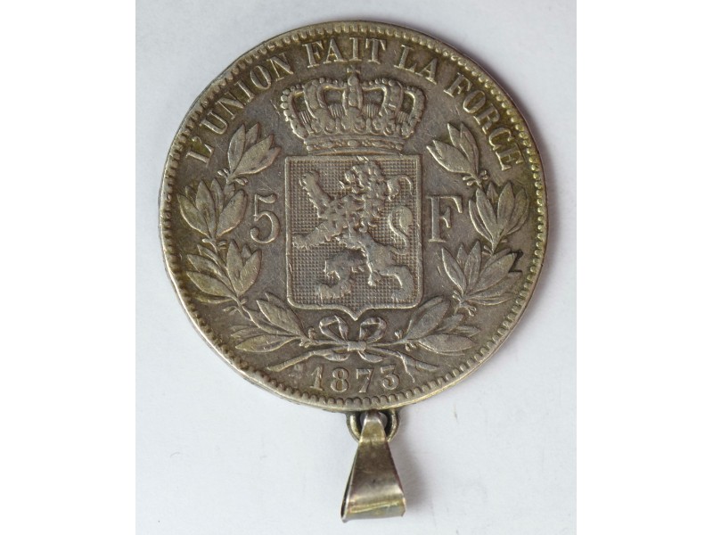 Pendentif Monture Entourage Pièce 5 Francs...
