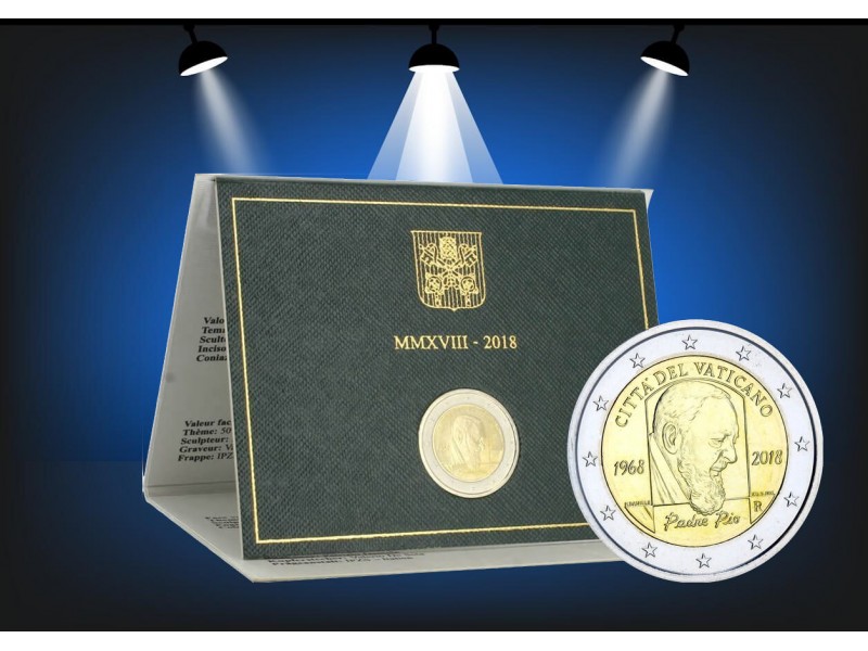 2 Euros VATICAN 2018 - Padre Pio