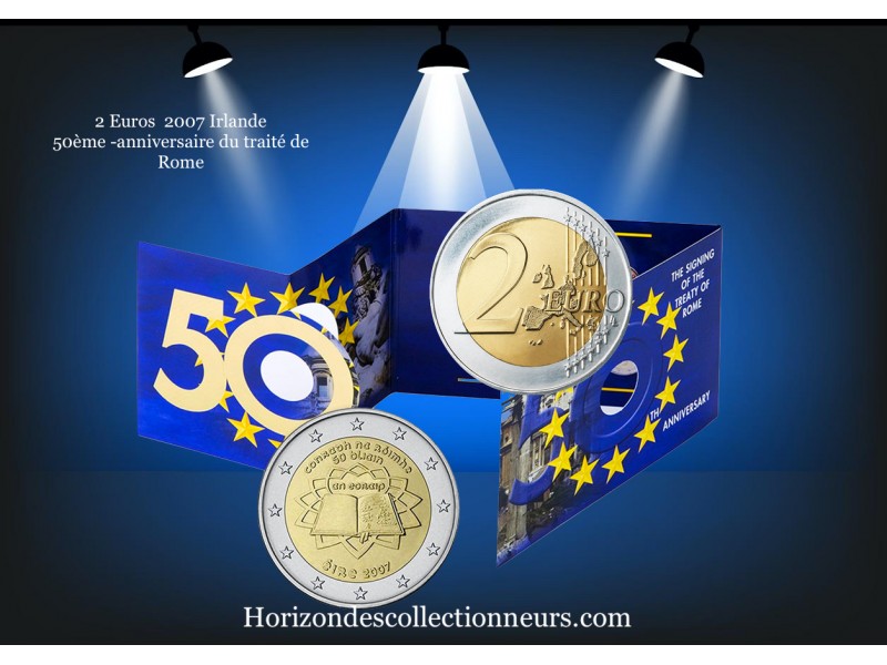 2 Euros 2007 Coincard  Irlande - 50ème anniversaire du traité de Rome