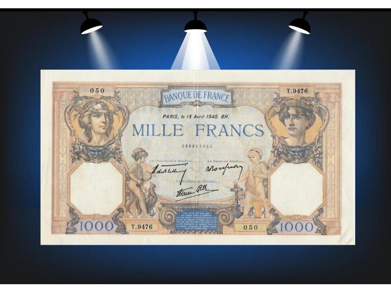 1000 Francs Cérès & Mercure 1940