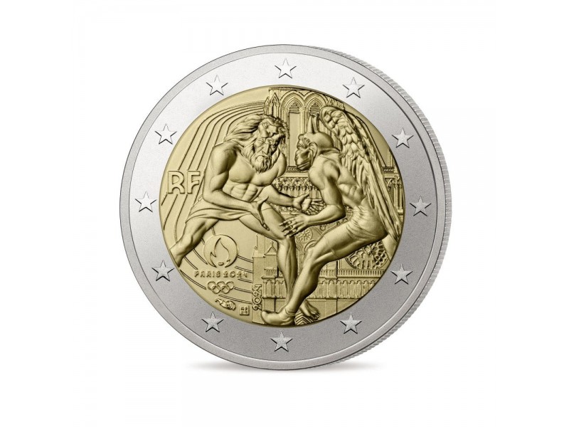 2 Euros FRANCE 2024  Jeux Olympique de Paris 2024 "HERCULE"