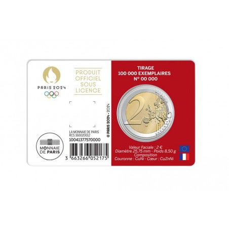 copy of 2 Euros FRANCE 2024  Jeux Olympique de Paris 2024 "HERCULE"