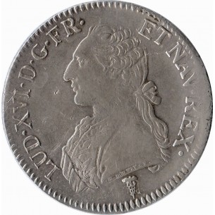 Écu Louis XVI aux lauriers 1790 K (Bordeaux)