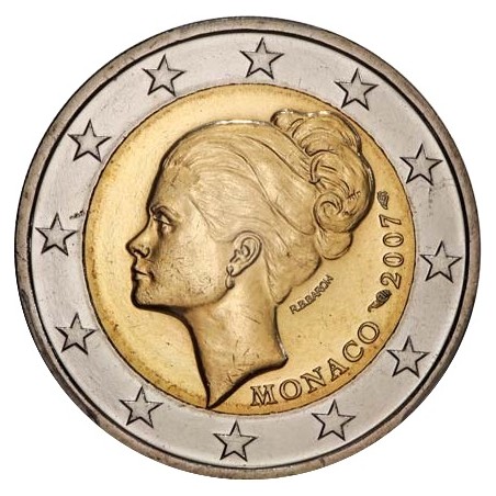 2 Euros MONACO 2007 GRACE KELLY PESSAC 2007 à 2030-horizondescollectionneurs.com