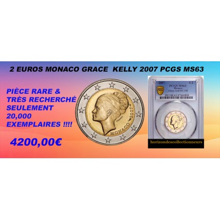 2 Euros MONACO 2007 GRACE KELLY PESSAC 2007 à 2030-horizondescollectionneurs.com