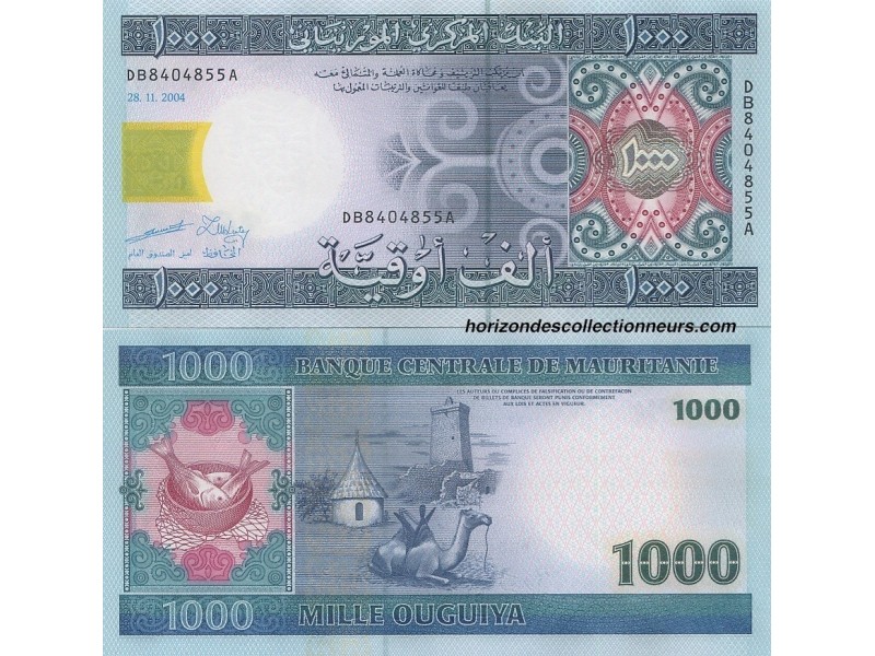 1000 Ouguiya Mauritanie 2004 -P.13a