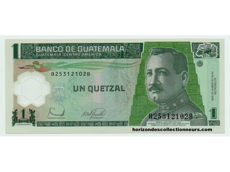 1 Quetzal GUATEMALA 1991 P.73b TTB